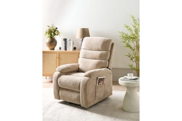 Elektrisk reclinerfåtölj Rise Beige - Beige - Möbler - Vardagsrum - Fåtöljer - Biofåtöljer & reclinerfåtöljer