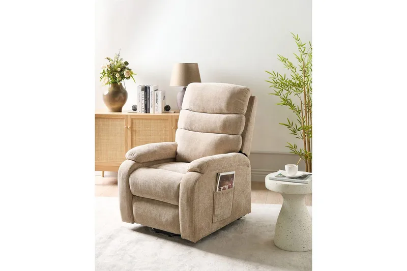 Elektrisk reclinerfåtölj Rise Beige - Beige - Möbler - Vardagsrum - Fåtöljer - Biofåtöljer & reclinerfåtöljer
