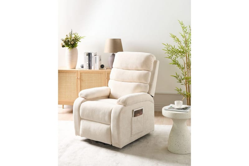 Elektrisk reclinerfåtölj Rise Ljusbeige - Ljusbeige - Möbler - Vardagsrum - Fåtöljer - Liggfåtöljer