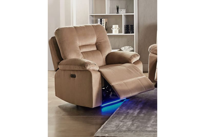 Elektrisk reclinerfåtölj Rovik Beige - Beige - Möbler - Vardagsrum - Fåtöljer - Biofåtöljer & reclinerfåtöljer