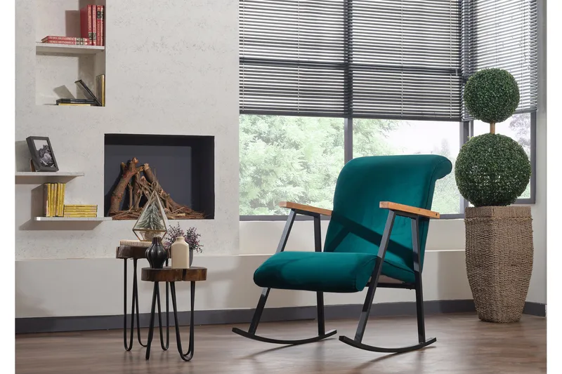Elinore Gungstol - Blågrön - Möbler - Vardagsrum - Stolar & sittmöbler - Snurrstolar & gungstolar