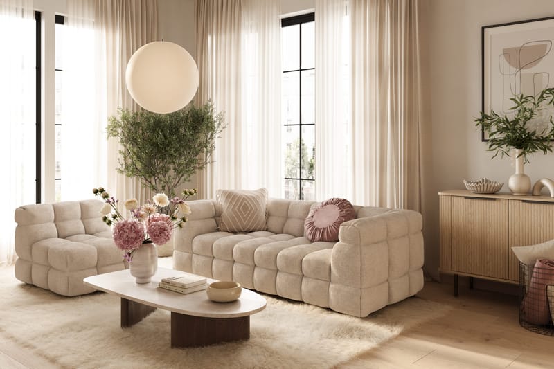 Elise Bubblig Fåtölj - Beige - Möbler - Vardagsrum - Fåtöljer - Fåtölj utan armstöd