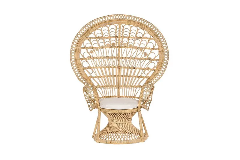 Emmanuelle Stol Påfågel - Rotting/Beige - Möbler - Vardagsrum - Fåtöljer