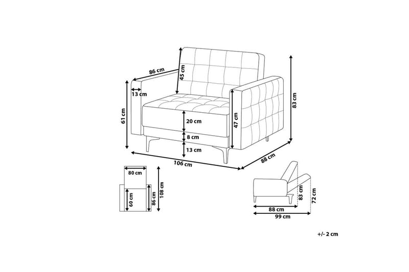 Fåtölj Aberdeen - Vitt, guld - Möbler - Vardagsrum - Fåtöljer