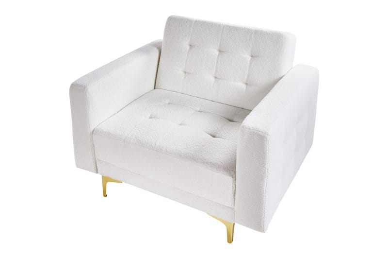 Fåtölj Aberdeen - Vitt, guld - Möbler - Vardagsrum - Fåtöljer