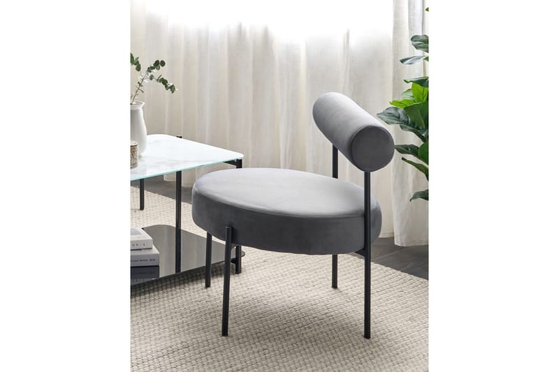 Fåtölj Alpha - Grå, svart - Möbler - Vardagsrum - Fåtöljer - Fåtölj utan armstöd
