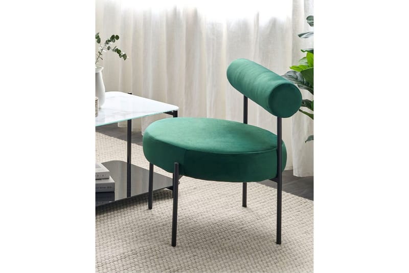 Fåtölj Alpha - Smaragdgrön, Svart - Möbler - Vardagsrum - Fåtöljer - Fåtölj utan armstöd