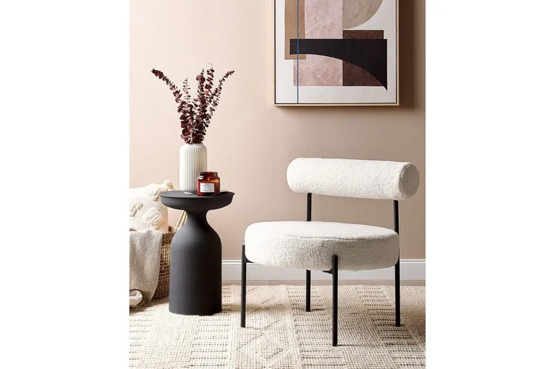 Fåtölj Alpha - Vit, Svart - Möbler - Vardagsrum - Fåtöljer - Fåtölj utan armstöd