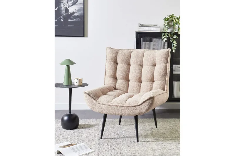 Fåtölj Alvesta Beige/svart - Beige/svart - Möbler - Vardagsrum - Fåtöljer - Fåtölj utan armstöd