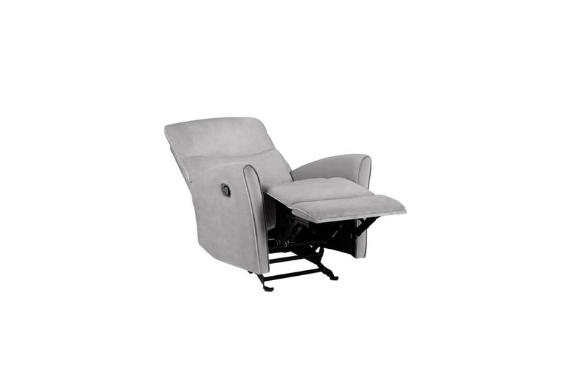 Fåtölj Chesley Grå, Sammet/Metall/Trä - Grå, Sammet/Metall/Trä - Möbler - Vardagsrum - Fåtöljer - Biofåtöljer & reclinerfåtöljer