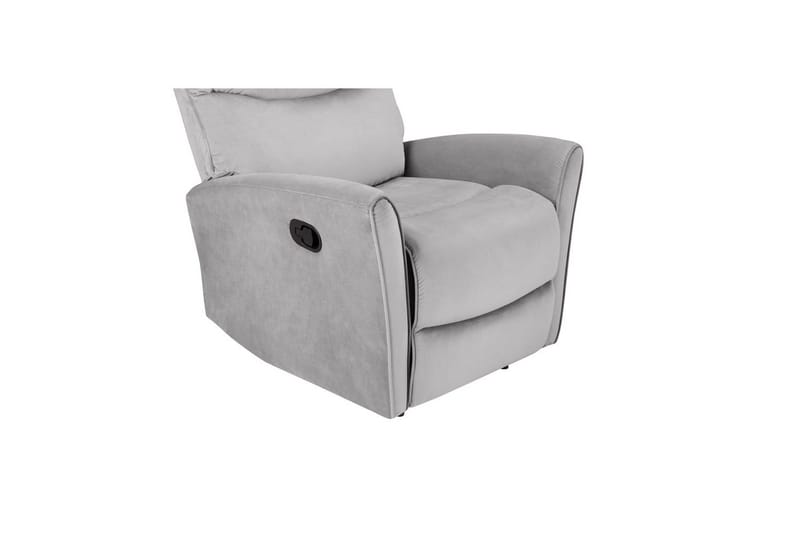 Fåtölj Chesley Grå, Sammet/Metall/Trä - Grå, Sammet/Metall/Trä - Möbler - Vardagsrum - Fåtöljer - Biofåtöljer & reclinerfåtöljer