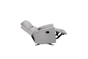 Fåtölj Chesley Grå, Sammet/Metall/Trä - Grå, Sammet/Metall/Trä - Möbler - Vardagsrum - Fåtöljer - Biofåtöljer & reclinerfåtöljer