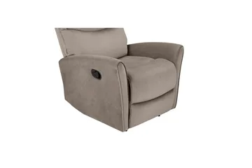 Fåtölj Chesley Taupe, Sammet/Metall/Trä - Taupe, Sammet/Metall/Trä - Möbler - Vardagsrum - Fåtöljer - Biofåtöljer & reclinerfåtöljer