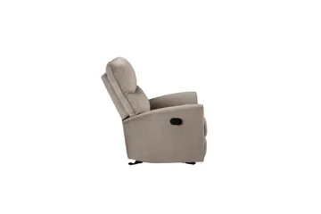 Fåtölj Chesley Taupe, Sammet/Metall/Trä - Taupe, Sammet/Metall/Trä - Möbler - Vardagsrum - Fåtöljer - Biofåtöljer & reclinerfåtöljer