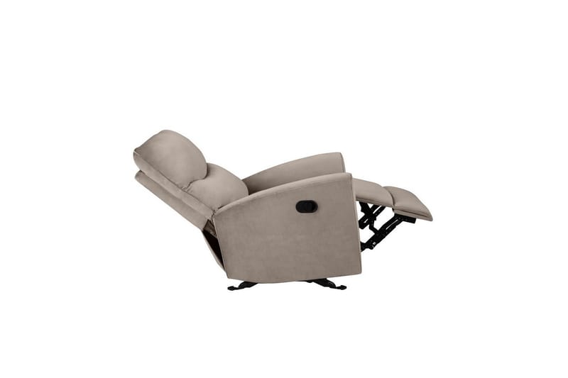 Fåtölj Chesley Taupe, Sammet/Metall/Trä - Taupe, Sammet/Metall/Trä - Möbler - Vardagsrum - Fåtöljer - Biofåtöljer & reclinerfåtöljer