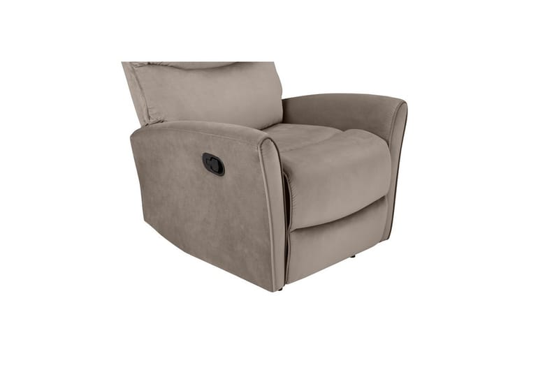 Fåtölj Chesley Taupe, Sammet/Metall/Trä - Taupe, Sammet/Metall/Trä - Möbler - Vardagsrum - Fåtöljer - Liggfåtöljer