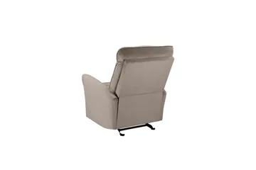 Fåtölj Chesley Taupe, Sammet/Metall/Trä - Taupe, Sammet/Metall/Trä - Möbler - Vardagsrum - Fåtöljer - Biofåtöljer & reclinerfåtöljer