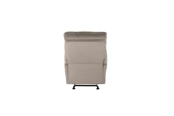 Fåtölj Chesley Taupe, Sammet/Metall/Trä - Taupe, Sammet/Metall/Trä - Möbler - Vardagsrum - Fåtöljer - Biofåtöljer & reclinerfåtöljer