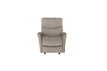 Fåtölj Chesley Taupe, Sammet/Metall/Trä - Taupe, Sammet/Metall/Trä - Möbler - Vardagsrum - Fåtöljer - Biofåtöljer & reclinerfåtöljer