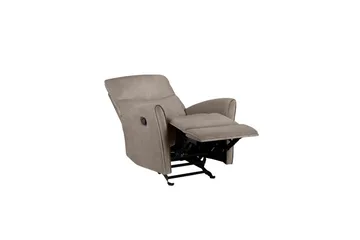 Fåtölj Chesley Taupe, Sammet/Metall/Trä - Taupe, Sammet/Metall/Trä - Möbler - Vardagsrum - Fåtöljer - Biofåtöljer & reclinerfåtöljer