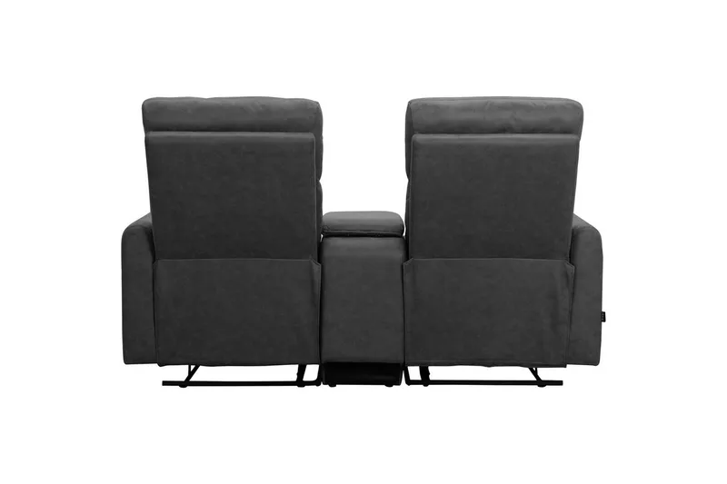 Fåtölj Dacoulas Antracit, Cowboy PU/Trä - Antracit, Cowboy PU/Trä - Möbler - Vardagsrum - Fåtöljer - Biofåtöljer & reclinerfåtöljer