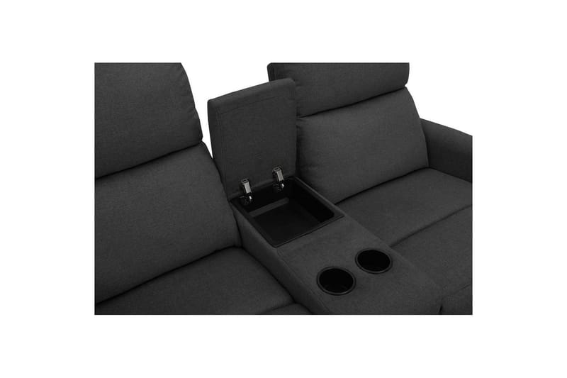 Fåtölj Dacoulas Antracit, Tyg/Trä - Antracit, Tyg/Trä - Möbler - Vardagsrum - Fåtöljer - Biofåtöljer & reclinerfåtöljer