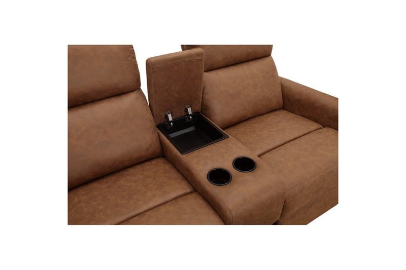 Fåtölj Dacoulas Cognac, Cowboy PU/Trä - Cognac, Cowboy PU/Trä - Möbler - Vardagsrum - F åtöljer - Biofåtöljer & reclinerfåtöljer