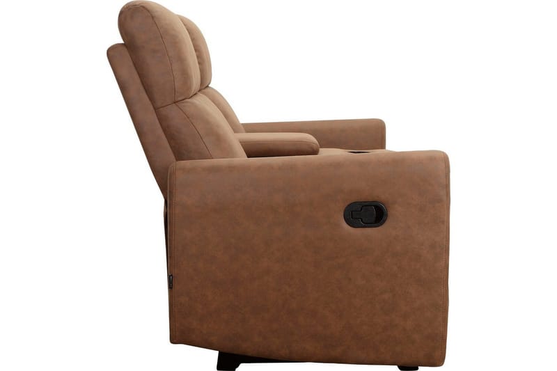 Fåtölj Dacoulas Cognac, Cowboy PU/Trä - Cognac, Cowboy PU/Trä - Möbler - Vardagsrum - Fåtöljer - Biofåtöljer & reclinerfåtöljer
