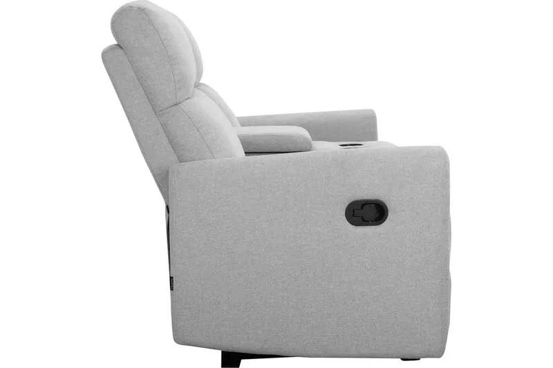 Fåtölj Dacoulas Ljusgrå, Tyg/Trä - Ljusgrå, Tyg/Trä - Möbler - Vardagsrum - Fåtöljer - Biofåtöljer & reclinerfåtöljer