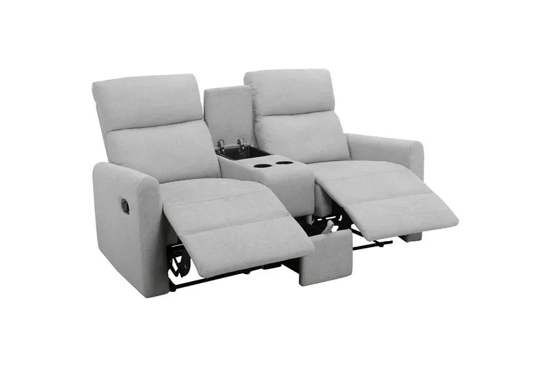 Fåtölj Dacoulas Ljusgrå, Tyg/Trä - Ljusgrå, Tyg/Trä - Möbler - Vardagsrum - Fåtöljer - Biofåtöljer & reclinerfåtöljer