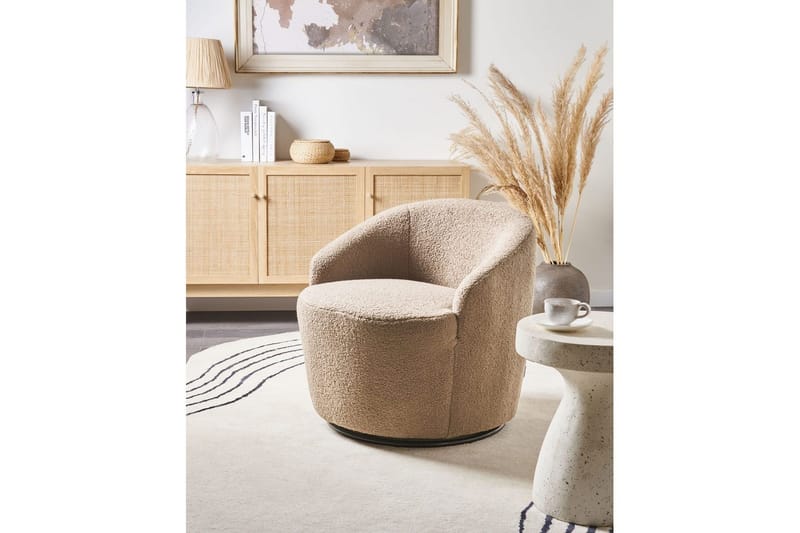 Fåtölj Davik Beige/svart - Beige/svart - Möbler - Vardagsrum - Fåtöljer - Clubfåtöljer