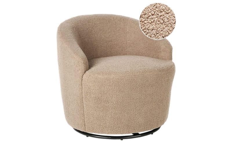 Fåtölj Davik Beige/svart - Beige/svart - Möbler - Vardagsrum - Fåtöljer - Fåtölj utan armstöd