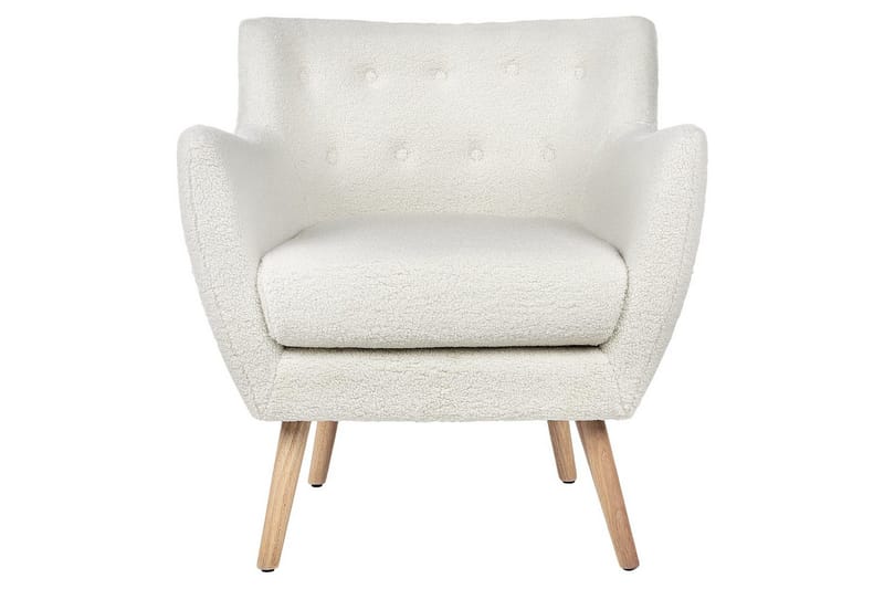 Fåtölj Drammen Vit/ljust trä - Vit/ljust trä - Möbler - Vardagsrum - Fåtöljer - Clubfåtöljer