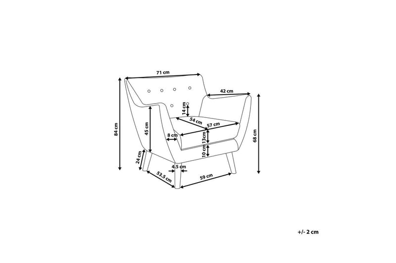 Fåtölj Drammen Vit/ljust trä - Vit/ljust trä - Möbler - Vardagsrum - Fåtöljer - Clubfåtöljer