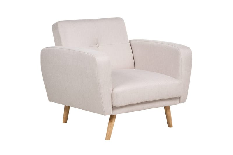 Fåtölj Florli Beige/ljust trä - Beige/ljust trä - Möbler - Vardagsrum - Fåtöljer - Clubfåtöljer