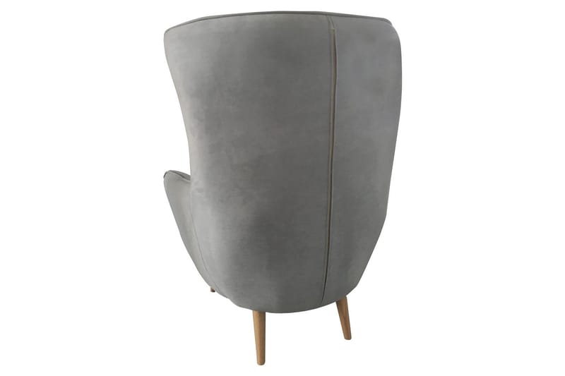 Fåtölj - Grå - Möbler - Vardagsrum - Fåtöljer - Sammetsfåtölj