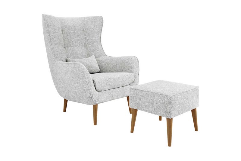 Fåtölj - Grå - Möbler - Vardagsrum - Fåtöljer - Sammetsfåtölj