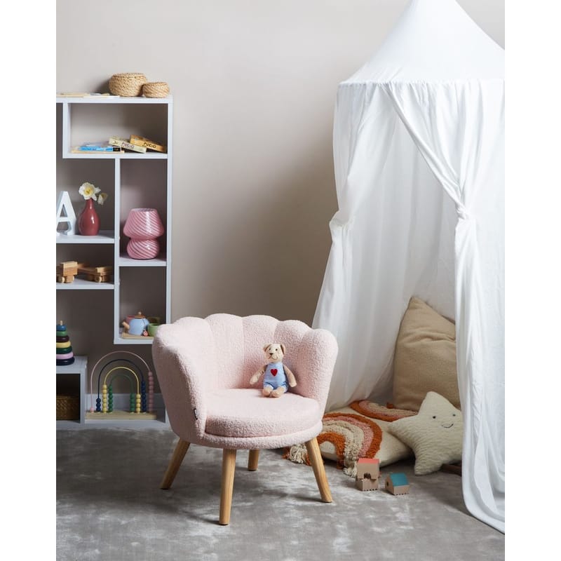 Fåtölj Halby - Rosa, ljust trä - Möbler - Vardagsrum - Fåtöljer - Howard fåtölj