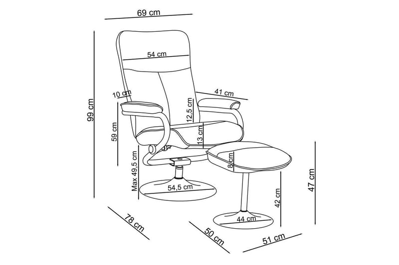 Fåtölj Istad Svart - Svart - Möbler - Vardagsrum - Fåtöljer - Biofåtöljer & reclinerfåtöljer