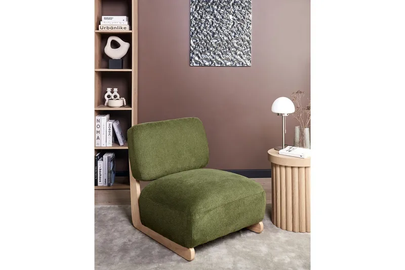 Fåtölj Kokkola - Grönt, ljust trä - Möbler - Vardagsrum - Fåtöljer