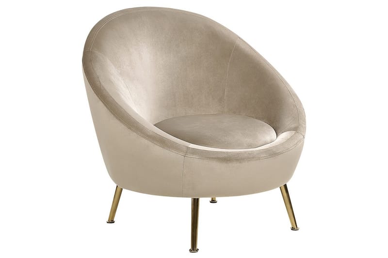 Fåtölj Langa - Beige, guld - Möbler - Vardagsrum - Fåtöljer - Fåtölj utan armstöd