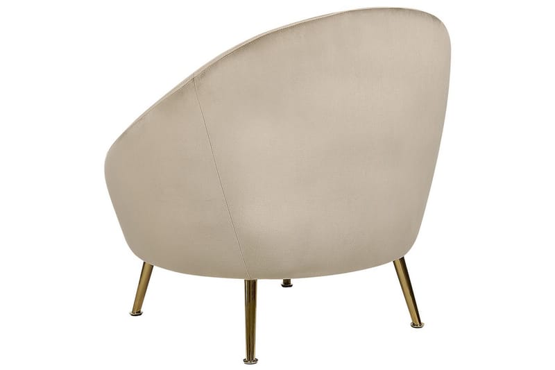 Fåtölj Langa - Beige, guld - Möbler - Vardagsrum - Fåtöljer - Fåtölj utan armstöd