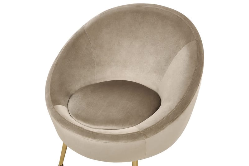 Fåtölj Langa - Beige, guld - Möbler - Vardagsrum - Fåtöljer - Fåtölj utan armstöd