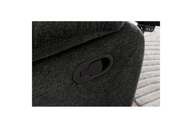 Fåtölj Lannilis Antracit, Tyg/Trä/Metall, Manuell vilstol - Antracit, Tyg/Trä/Metall, Manuell vilstol - Möbler - Vardagsrum - Fåtöljer - Biofåtöljer & reclinerfåtöljer