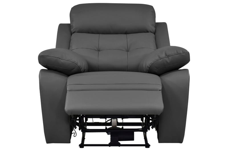Fåtölj Lannilis Grå, PU/trä/metall, Elektrisk vilstol - Grå, PU/trä/metall, Elektrisk vilstol - Möbler - Vardagsrum - Fåtöljer - Biofåtöljer & reclinerfåtöljer