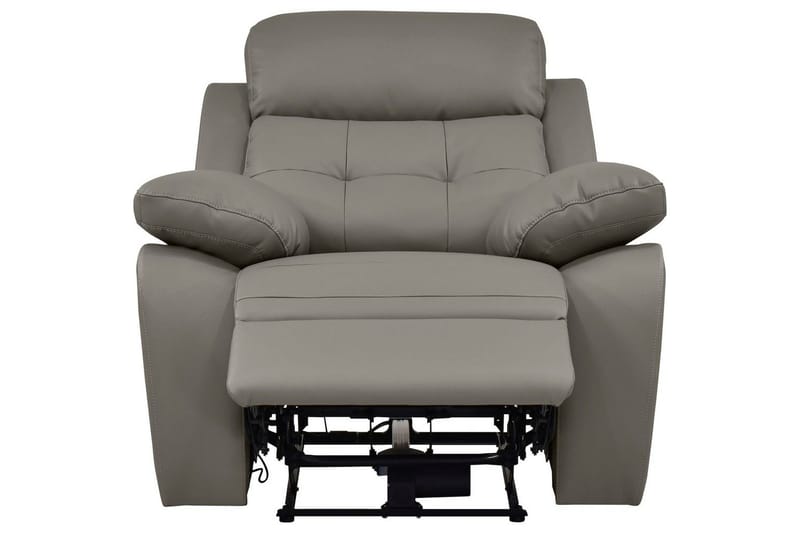 Fåtölj Lannilis Ljusgrå, PU/trä/metall, Manuell vilstol - Ljusgrå, PU/trä/metall, Manuell vilstol - Möbler - Vardagsrum - Fåtöljer - Biofåtöljer & reclinerfåtöljer