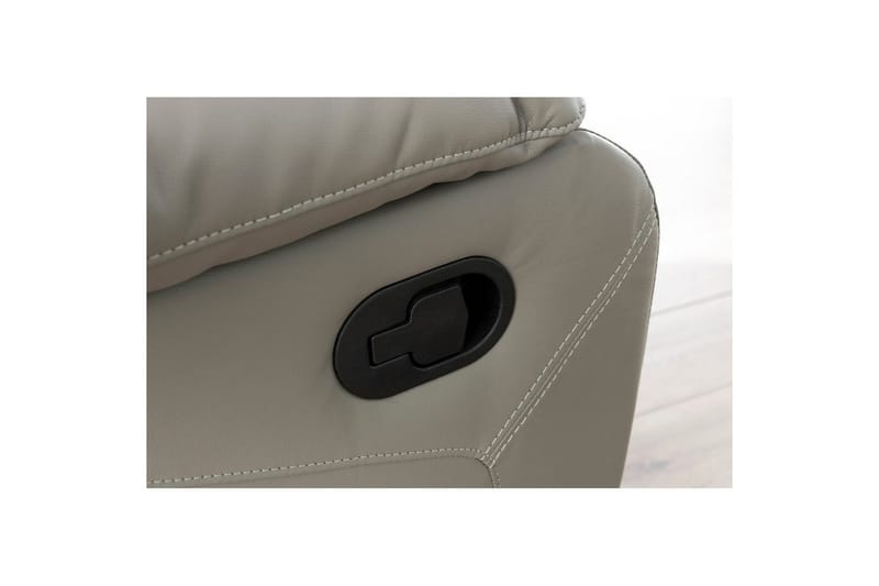 Fåtölj Lannilis Ljusgrå, PU/trä/metall, Manuell vilstol - Ljusgrå, PU/trä/metall, Manuell vilstol - Möbler - Vardagsrum - Fåtöljer - Biofåtöljer & reclinerfåtöljer