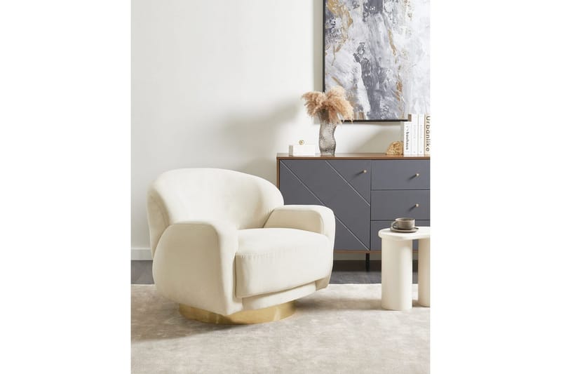 Fåtölj Lejre Beige/guld - Beige/guld - Möbler - Vardagsrum - Fåtöljer - Clubfåtöljer