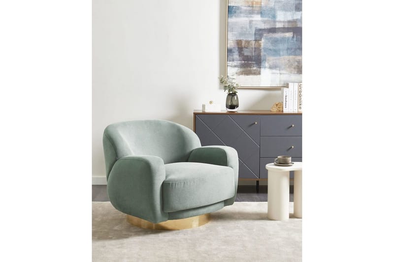 Fåtölj Lejre Grön/guld - Grön/guld - Möbler - Vardagsrum - Fåtöljer - Clubfåtöljer