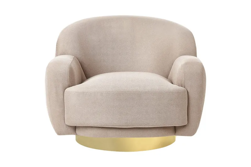 Fåtölj Lejre Taupe/guld - Taupe/guld - Möbler - Vardagsrum - Fåtöljer - Clubfåtöljer